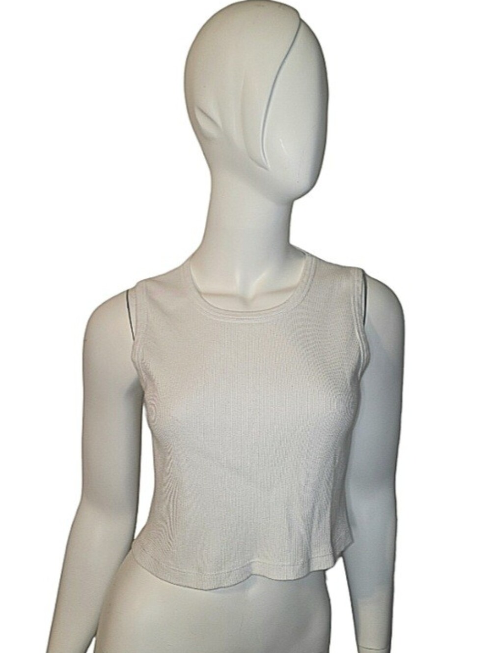Lonely Ghost Ribbed Cotton Tank Top Size M